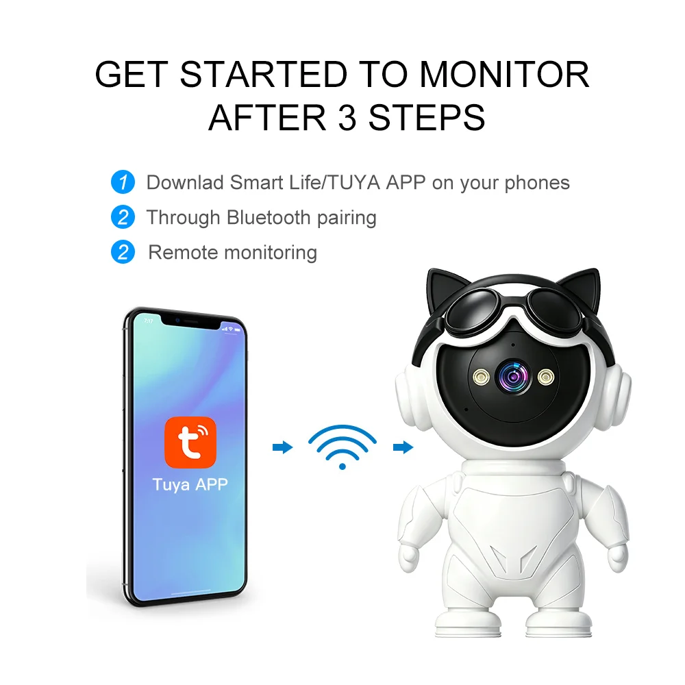 Telecamera IP Wireless Tuya Sm - Home Security Robot recensione e prezzo