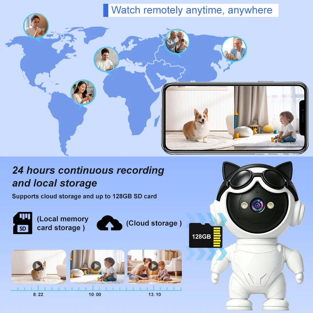 Telecamera IP Wireless Tuya Sm - Home Security Robot recensione e prezzo
